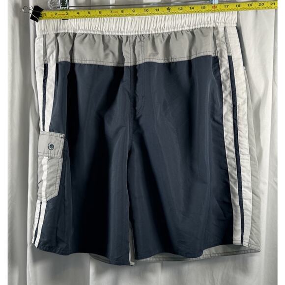 Laguna Sport Swim Shorts Blue White Gray, Beach, Resortware Sz: XL, 87-17 - Picture 11 of 15